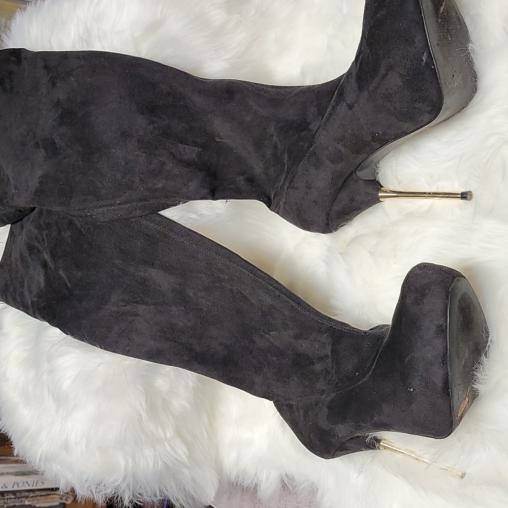 Knee high sexy spiked shoodazzle boots